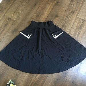 Hell Bunny Sailor pocket circle skirt